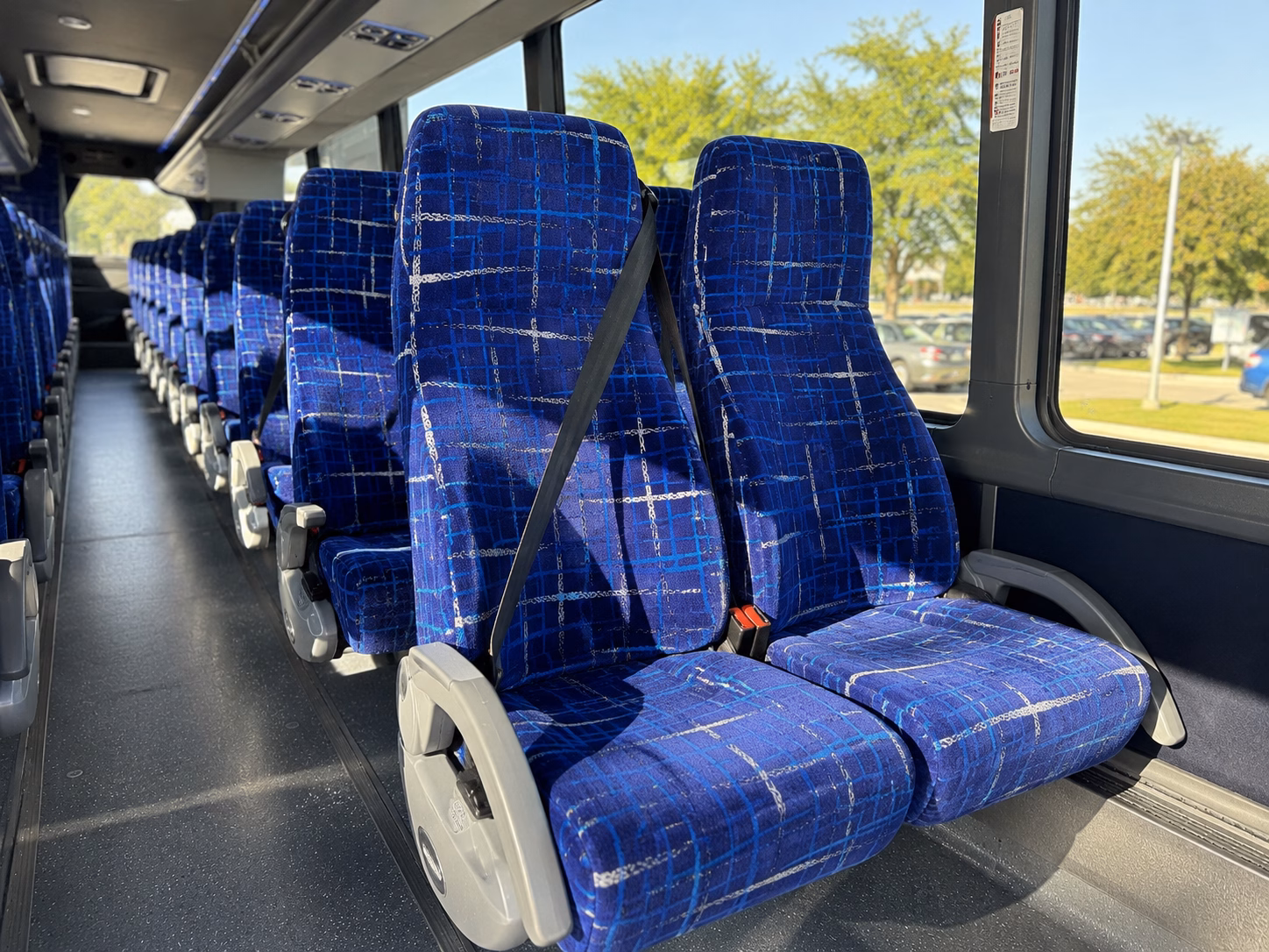 emergency evacuation charter buses in orange