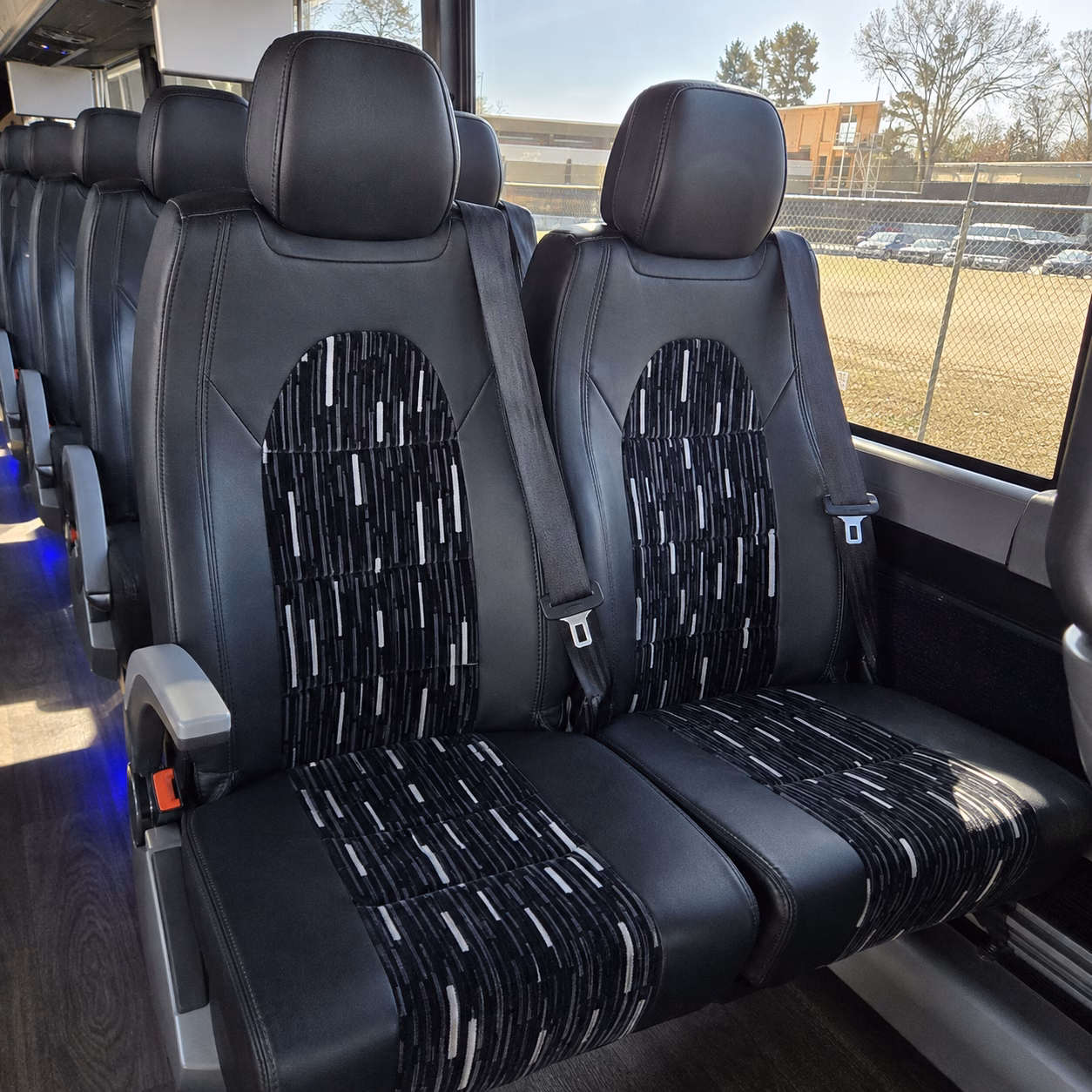 orange charter bus interior gallery