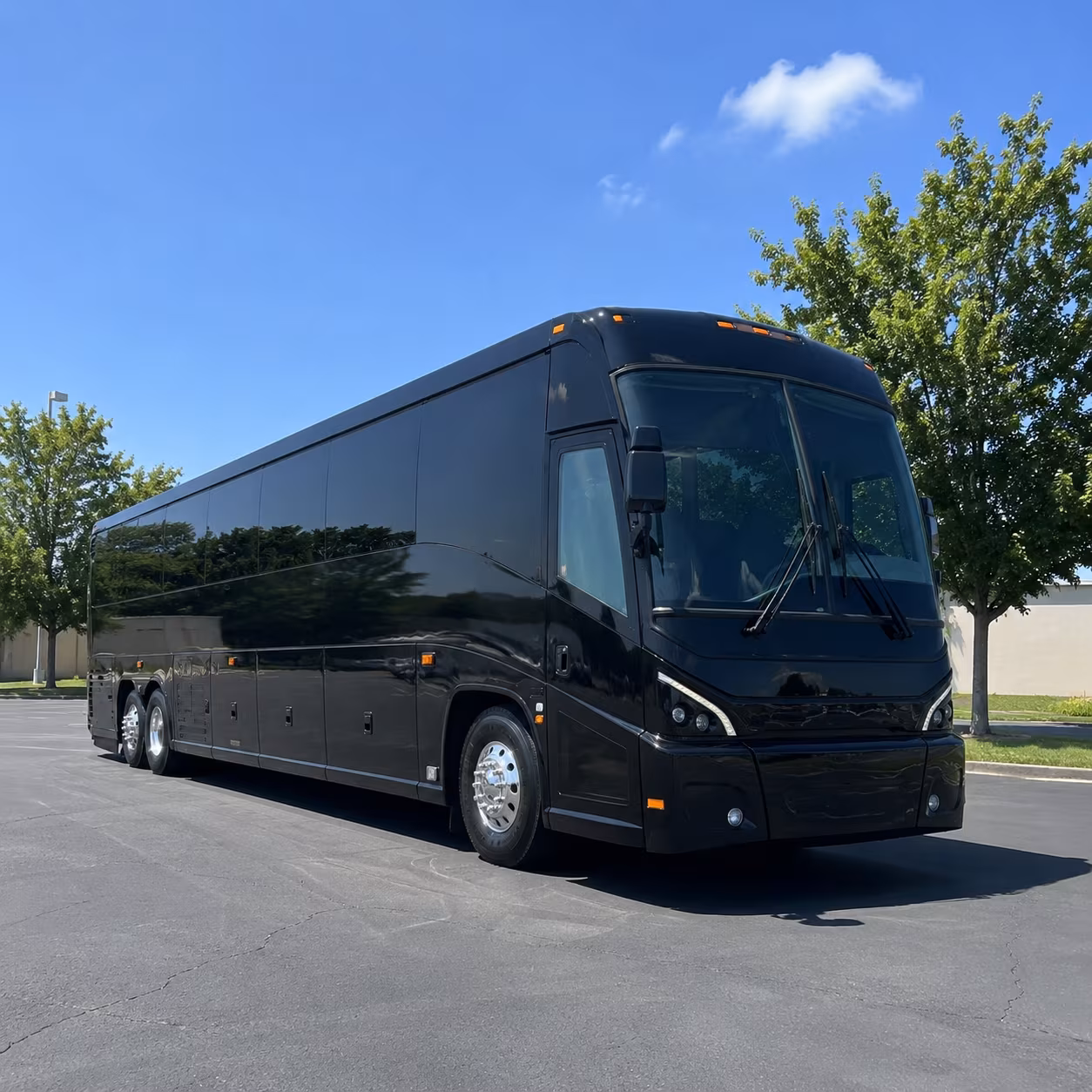 orange charter bus services exterior