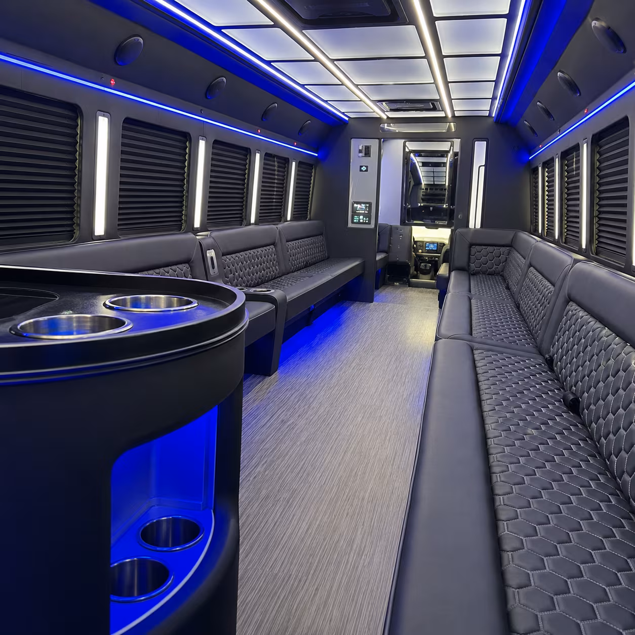 orange wedding quinceanera and celebration bus rentals