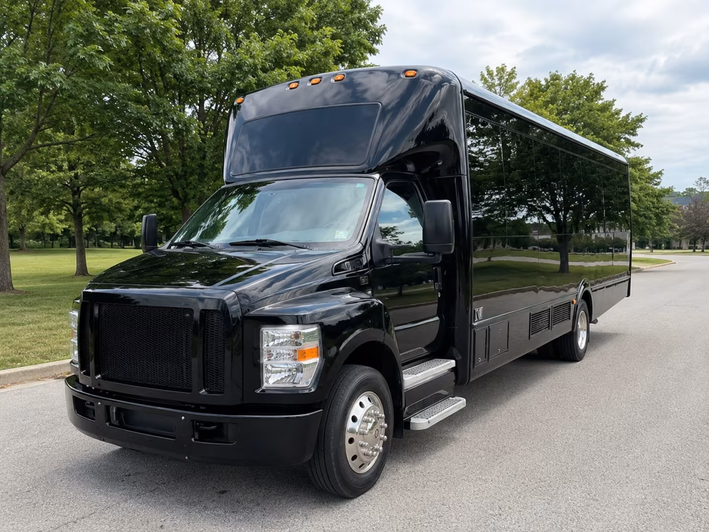 rent an orange prom party bus or charter bus today